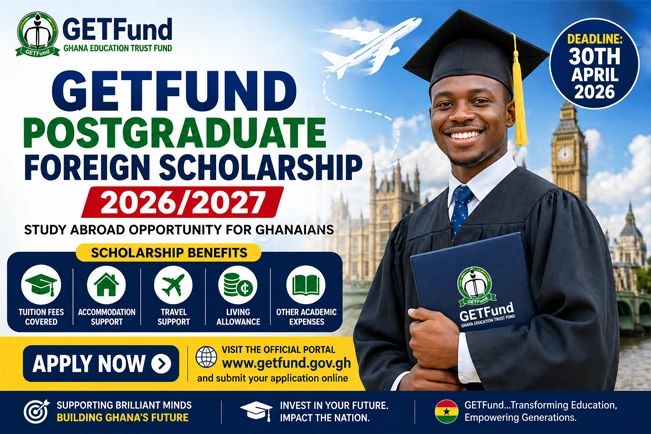 GETFund Postgraduate Foreign Scholarship 2026/2027 Open